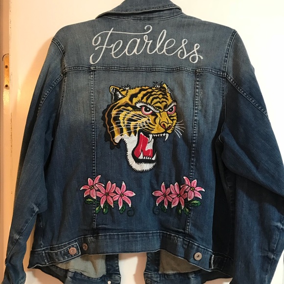Torrid Denim Jean Fearless Patch Jacket 